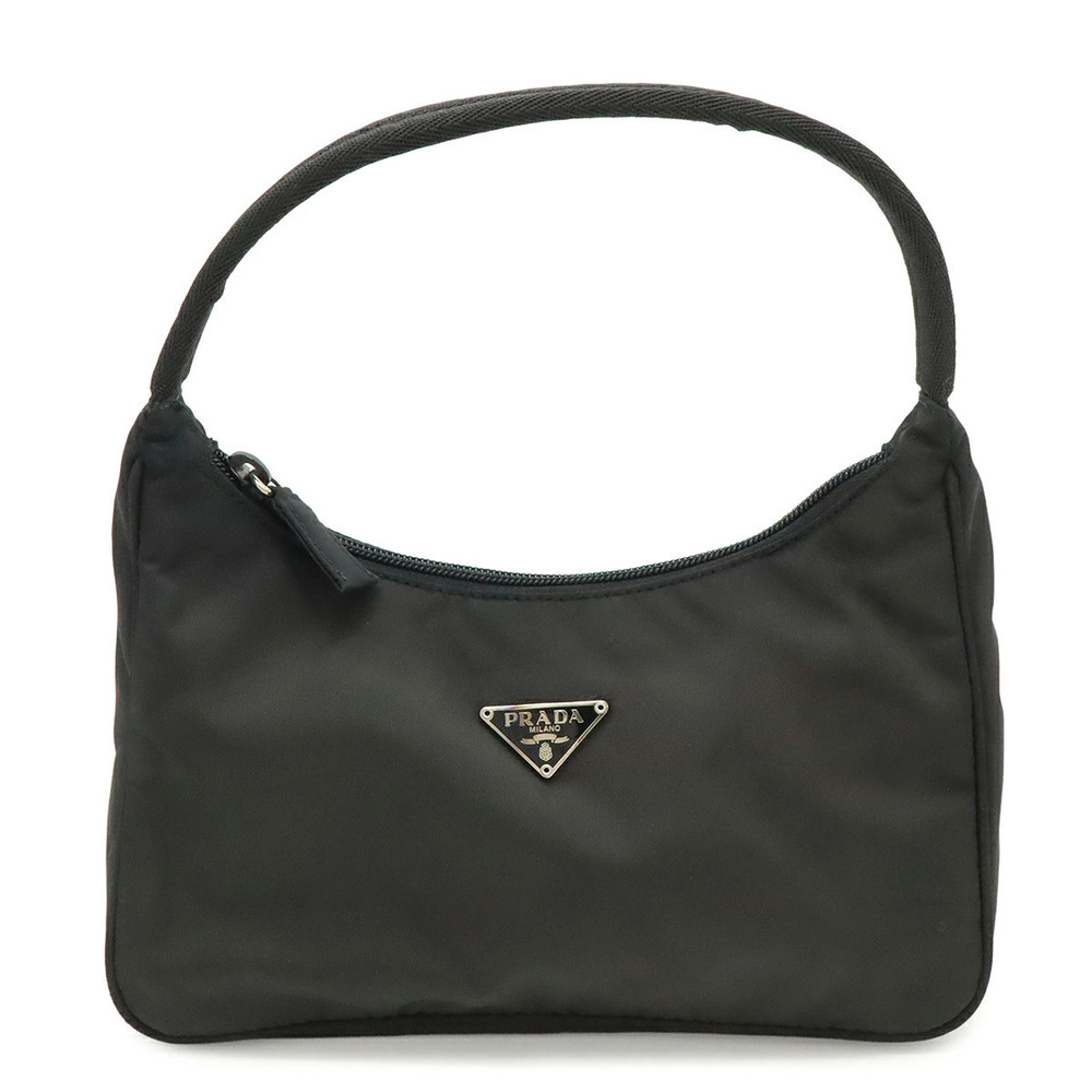 Prada Triangle Sport Accessory Pouch Clutch Handbag Case NERO Black